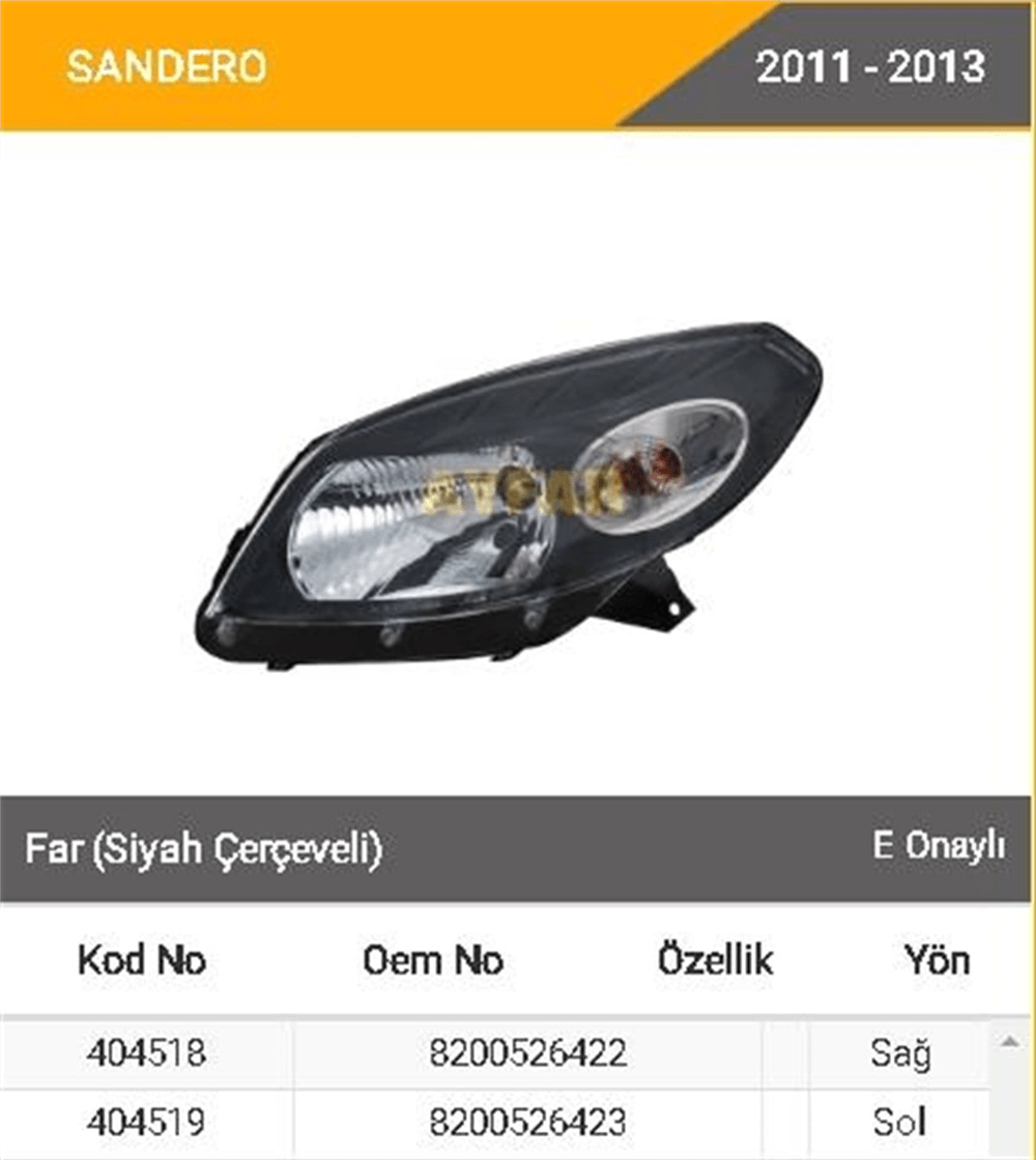 AYFAR404519-Far Komple