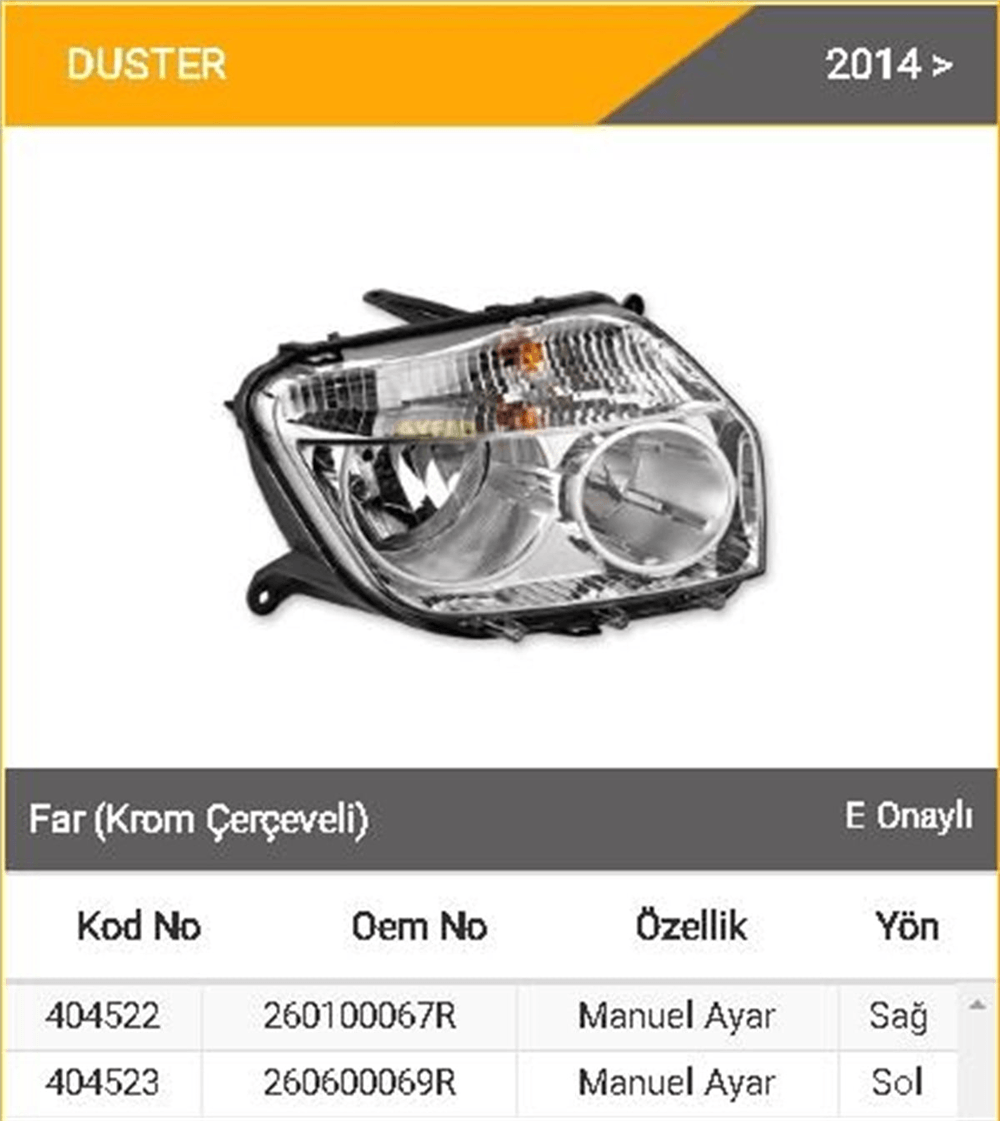 AYFAR404522-Far Komple