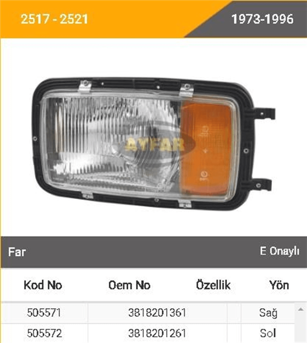 AYFAR505572-Far Komple