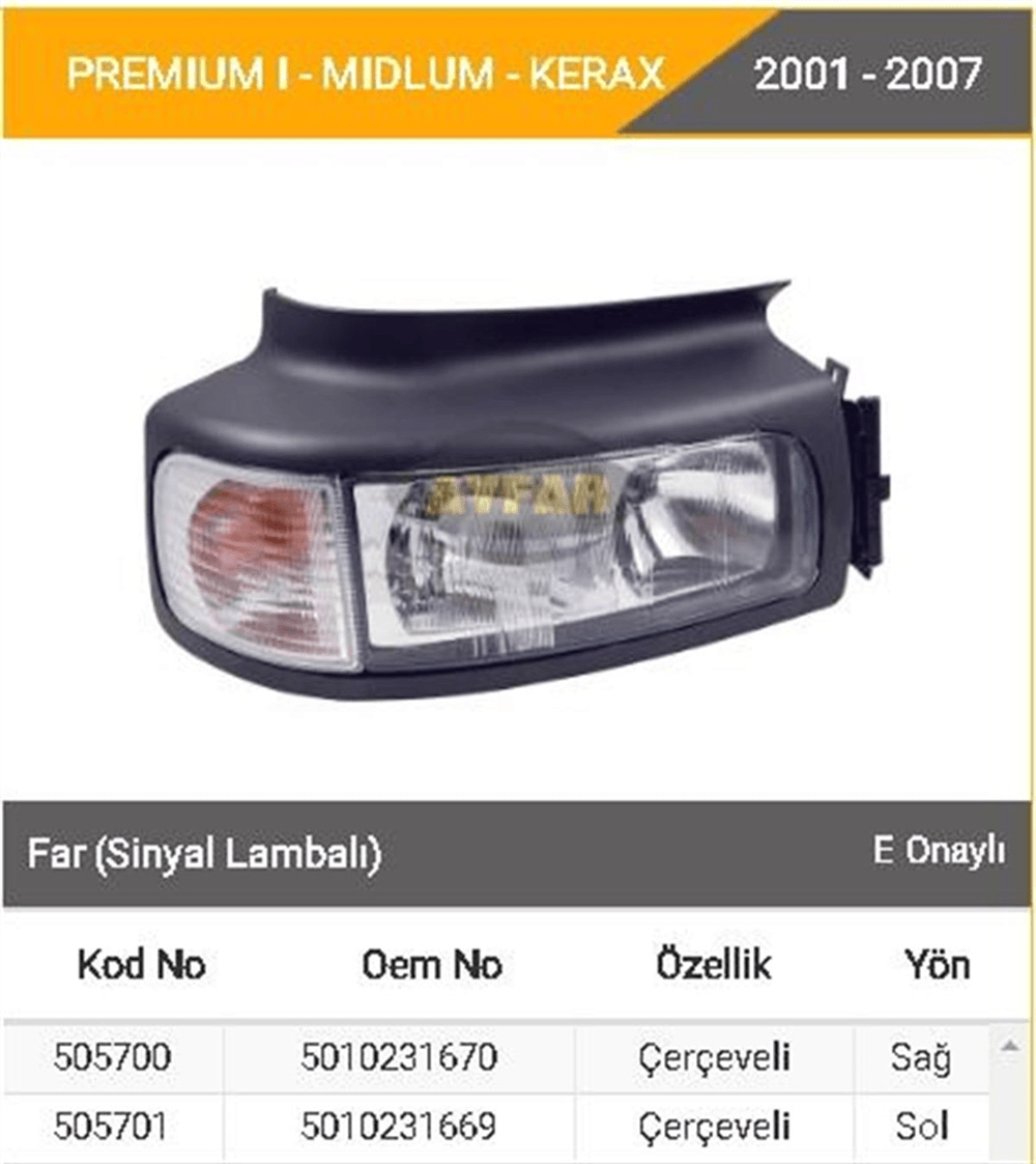AYFAR505700-Far Komple