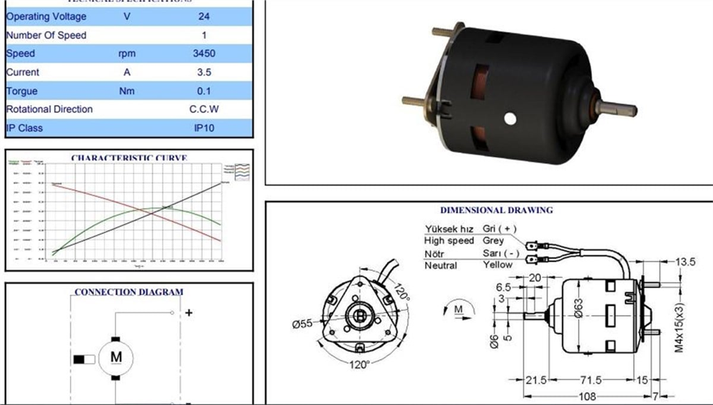 BASKURT50011125-Kalorifer Motoru