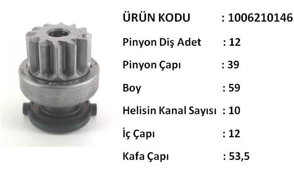 BOSCH1006210146-Marş Dişlisi
