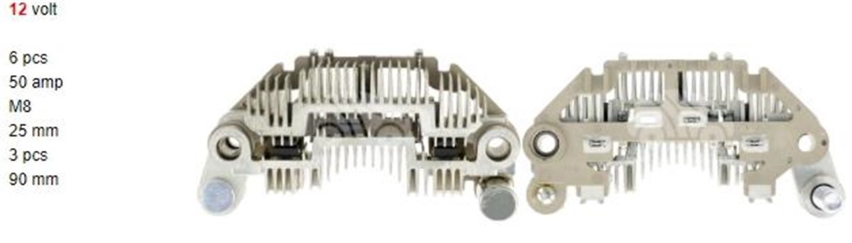 Diyot Tablası 12V 50Ah Hyundai Accent 00 90Mm 4Üçlu