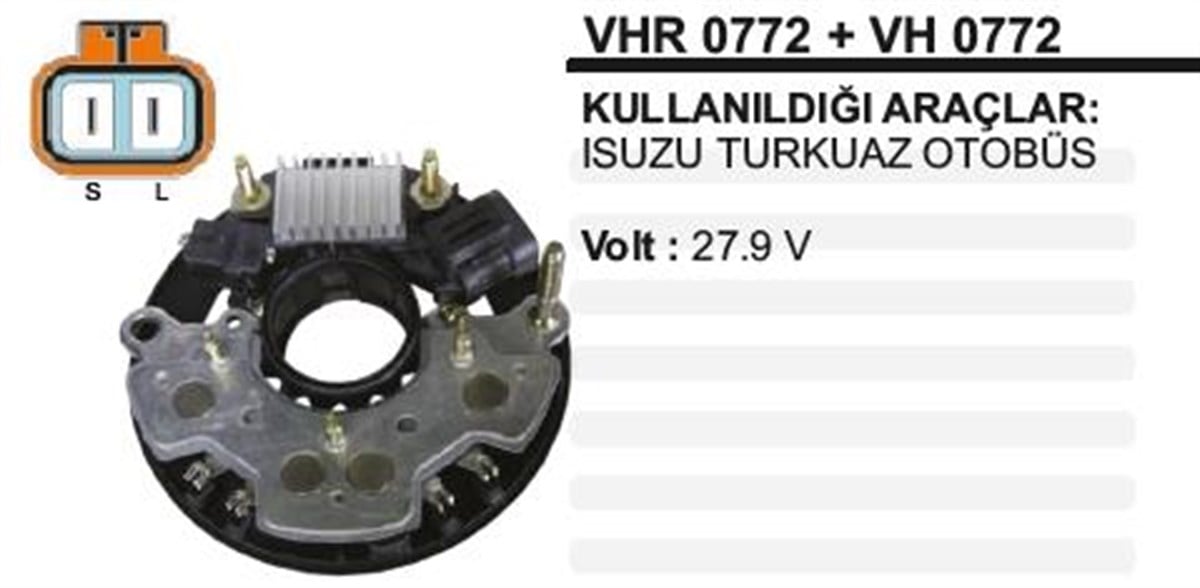 Diyot Tablası+Konjektör 24V 80Ah Isuzu Turkuaz