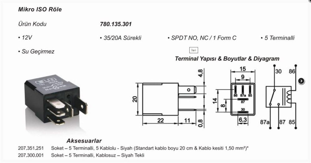 ELO780135301-Röle Çeşitleri