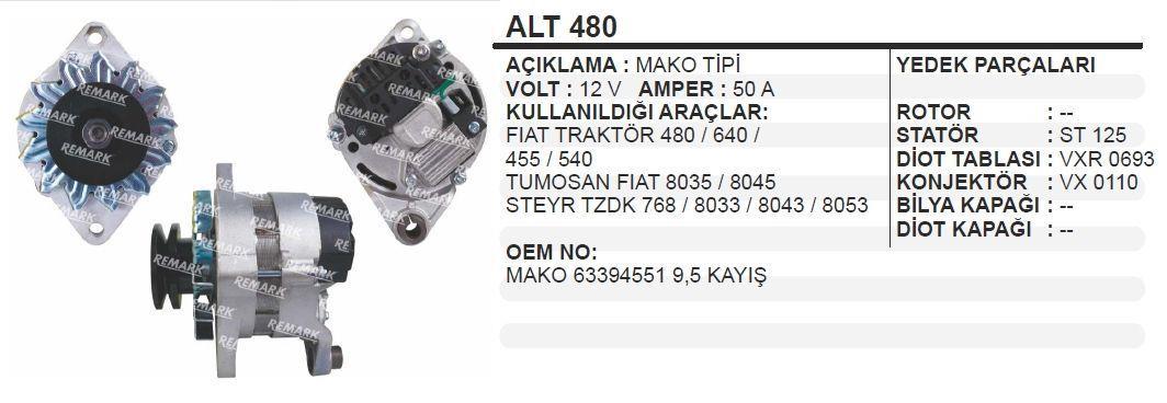 EMAALT480-Alternatör Dinamo