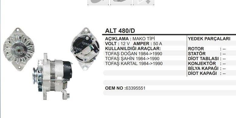 EMAALT480D-Alternatör Dinamo