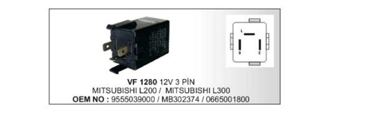 Flaşör 12V 3 Uç Mıtsubıshı L200 L300
