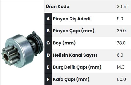 FORM30151-Marş Dişlisi
