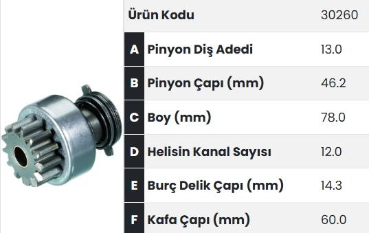 FORM30260-Marş Dişlisi