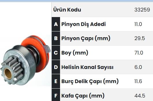 FORM33259-Marş Dişlisi
