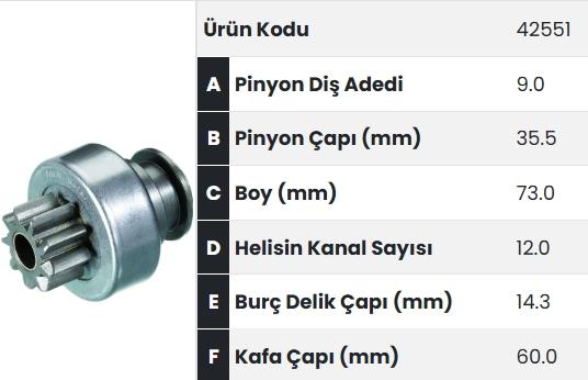 FORM42551-Marş Dişlisi