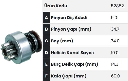 FORM52852-Marş Dişlisi