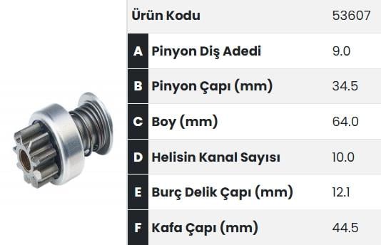FORM53607-Marş Dişlisi