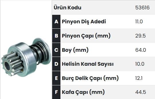 FORM53616-Marş Dişlisi