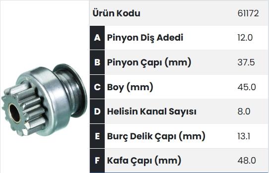 FORM61172-Marş Dişlisi