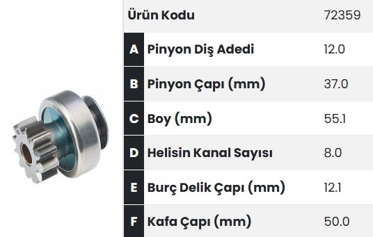 FORM72359-Marş Dişlisi