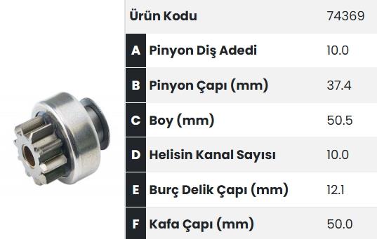 FORM74369-Marş Dişlisi