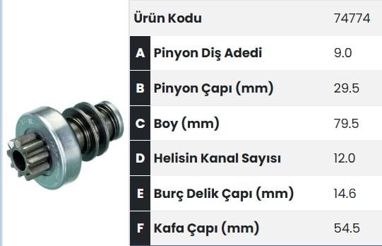 FORM74774-Marş Dişlisi
