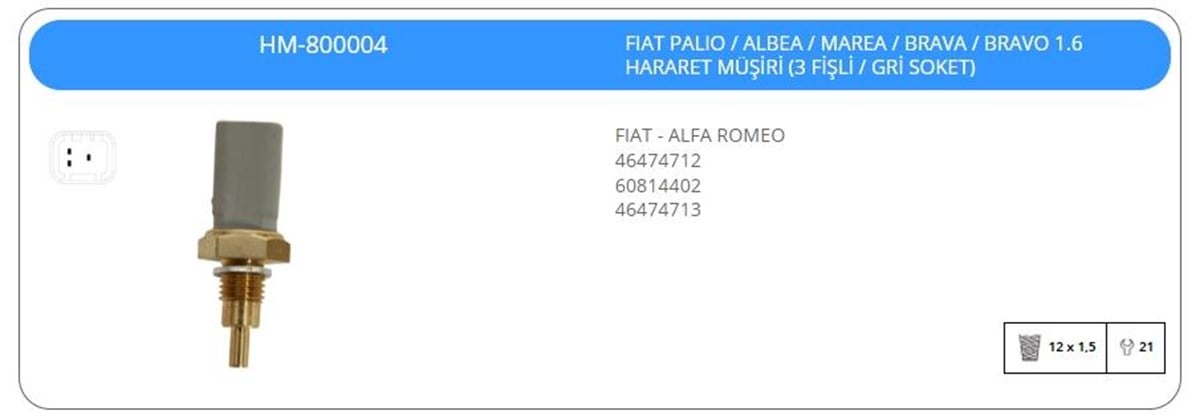 Hararet Müşürü Fıat Palıo Albea Marea Brava