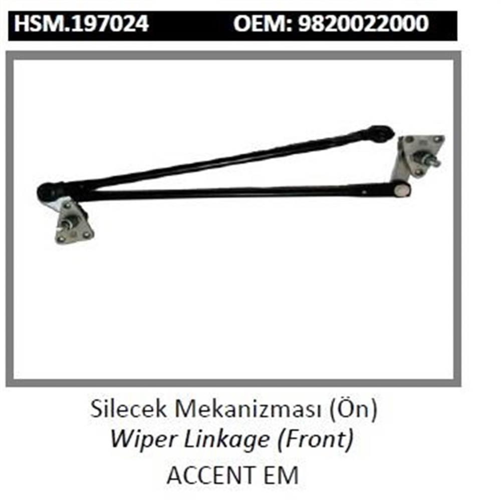 HELLUXHSM197024-Silecek (Silgi) Mekanizması