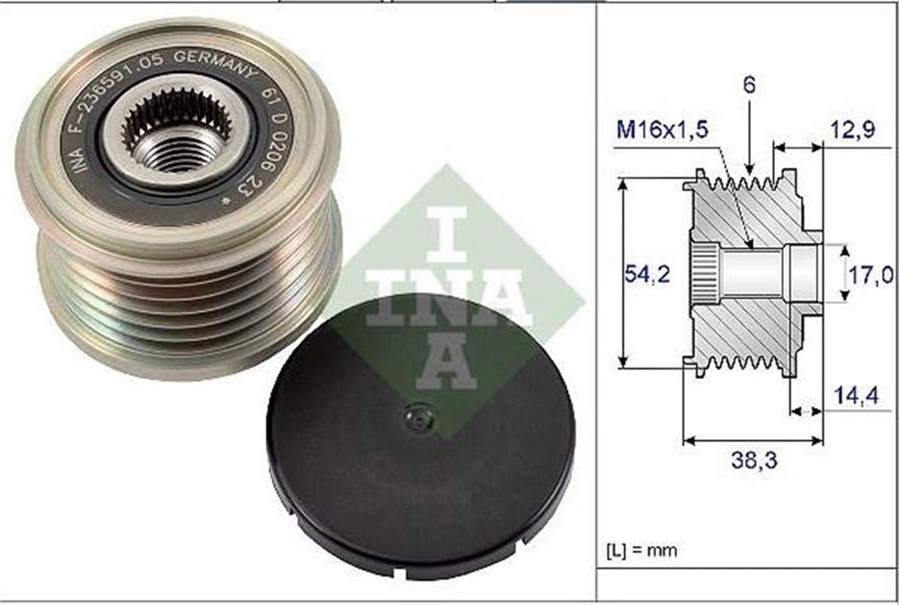 INA535019410-Alternatör Kasnağı