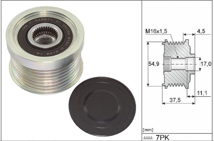 INA535034910-Alternatör Kasnağı