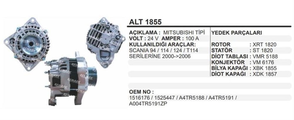 ITHALT1855-Alternatör Dinamo