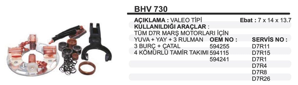 ITHBHV730-Marş Kömürü ve Kömür Yuvası