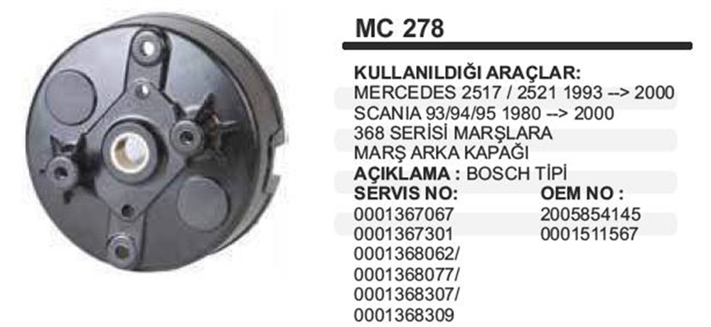 ITHMKMC278-Marş Arka Kapağı