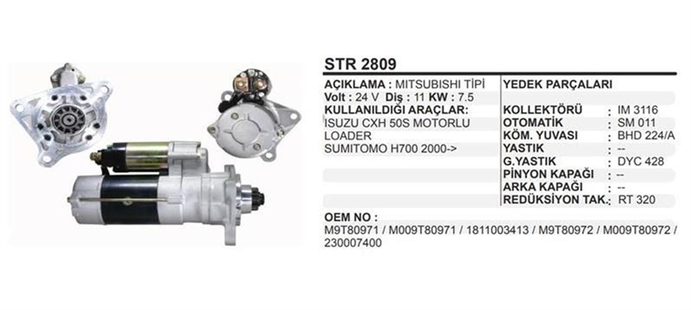 ITHSTR2809-Marş Motoru - Marş Dinamosu