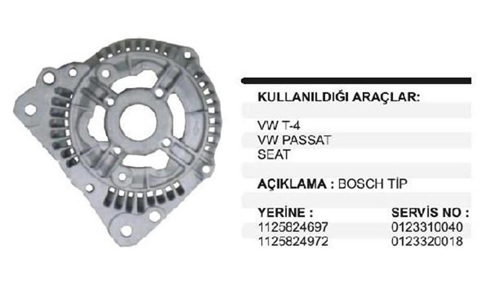 ITHXBK281-Alternatör Ön Kapak