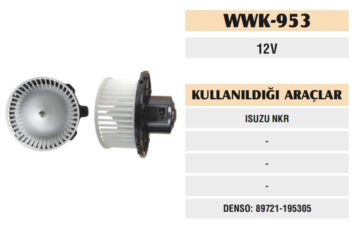 Kalorifer Motoru 12V Isuzu Nkr                K953