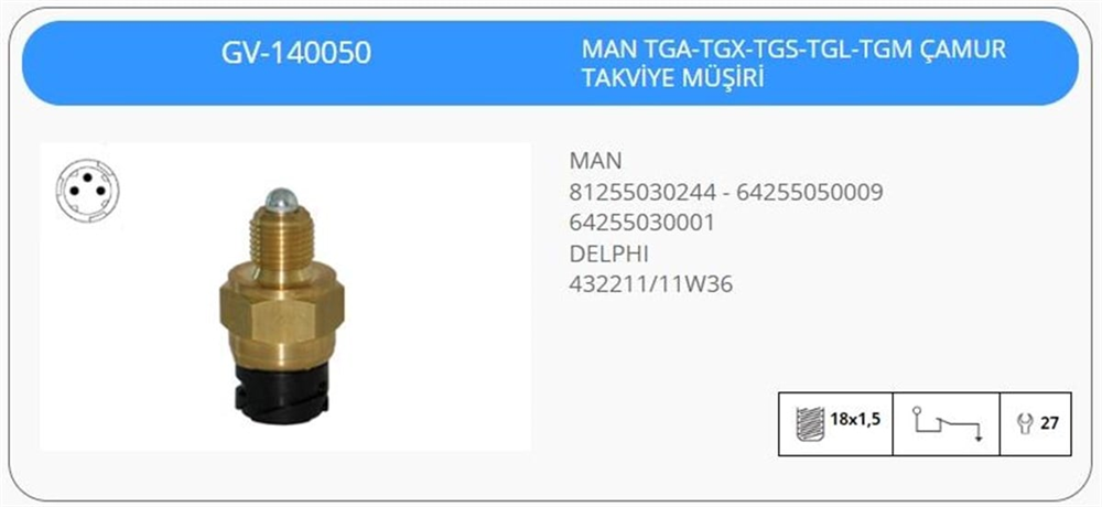 KLFGV140050-Geri Vites Müşürü