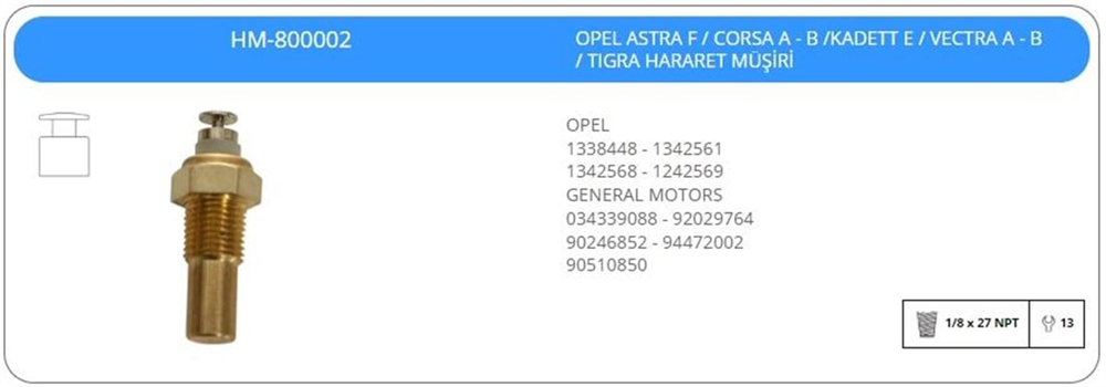 KLFHM800002-Hararet Müşürü