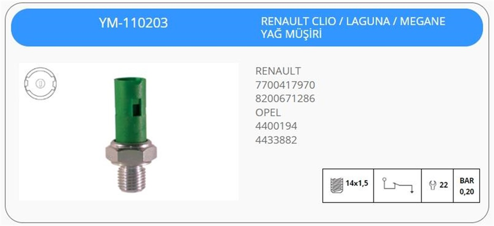 KLFYM110203-Yağ Müşürü