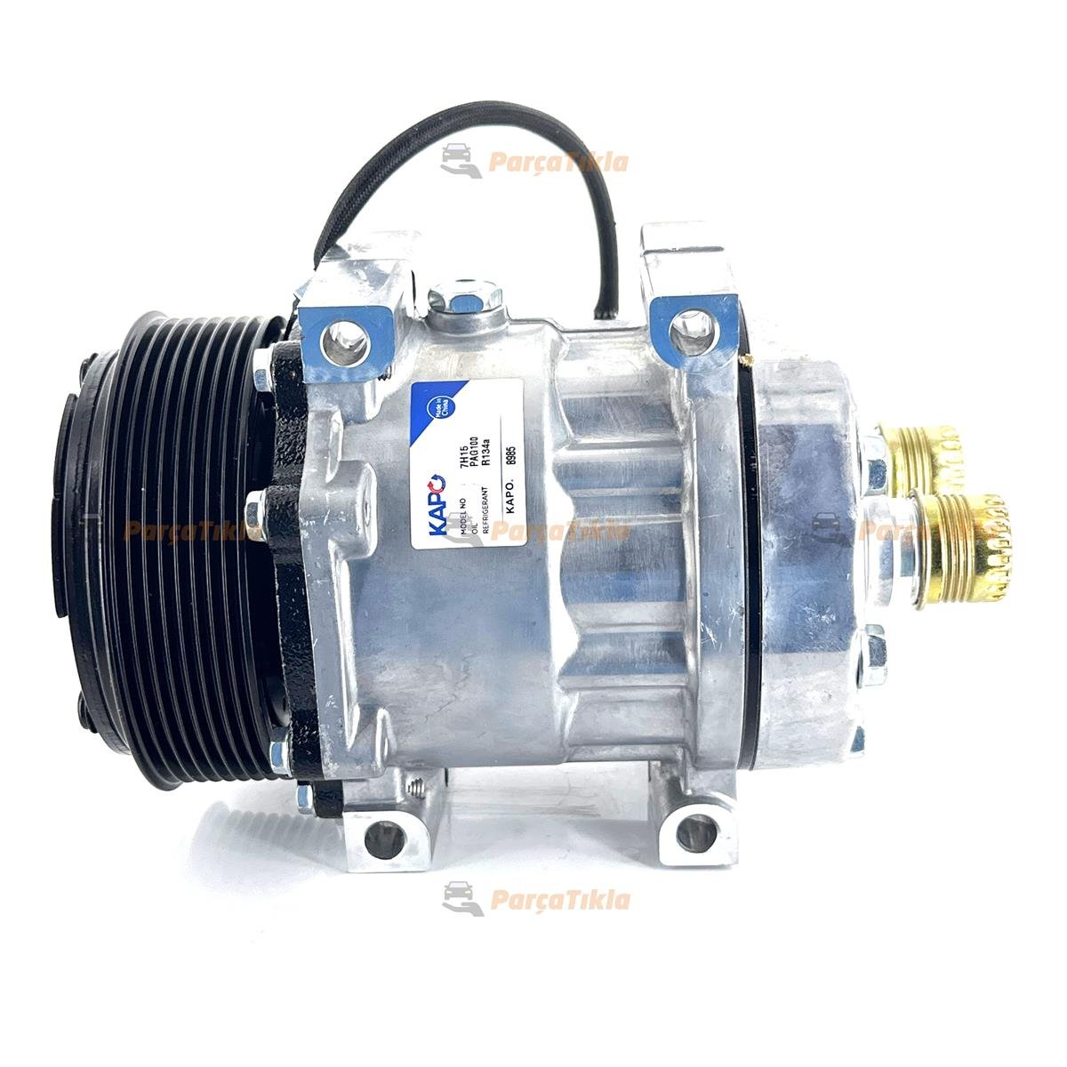 Klima Kompresör 12V 8Pk 119Mm Newholland Cx5080 Tc4,90 5,70 5060(7H13) Bloktan Bağlantı Arkadan Çıkış K K Sanden8985 Sd8985 | Kapo 8985
