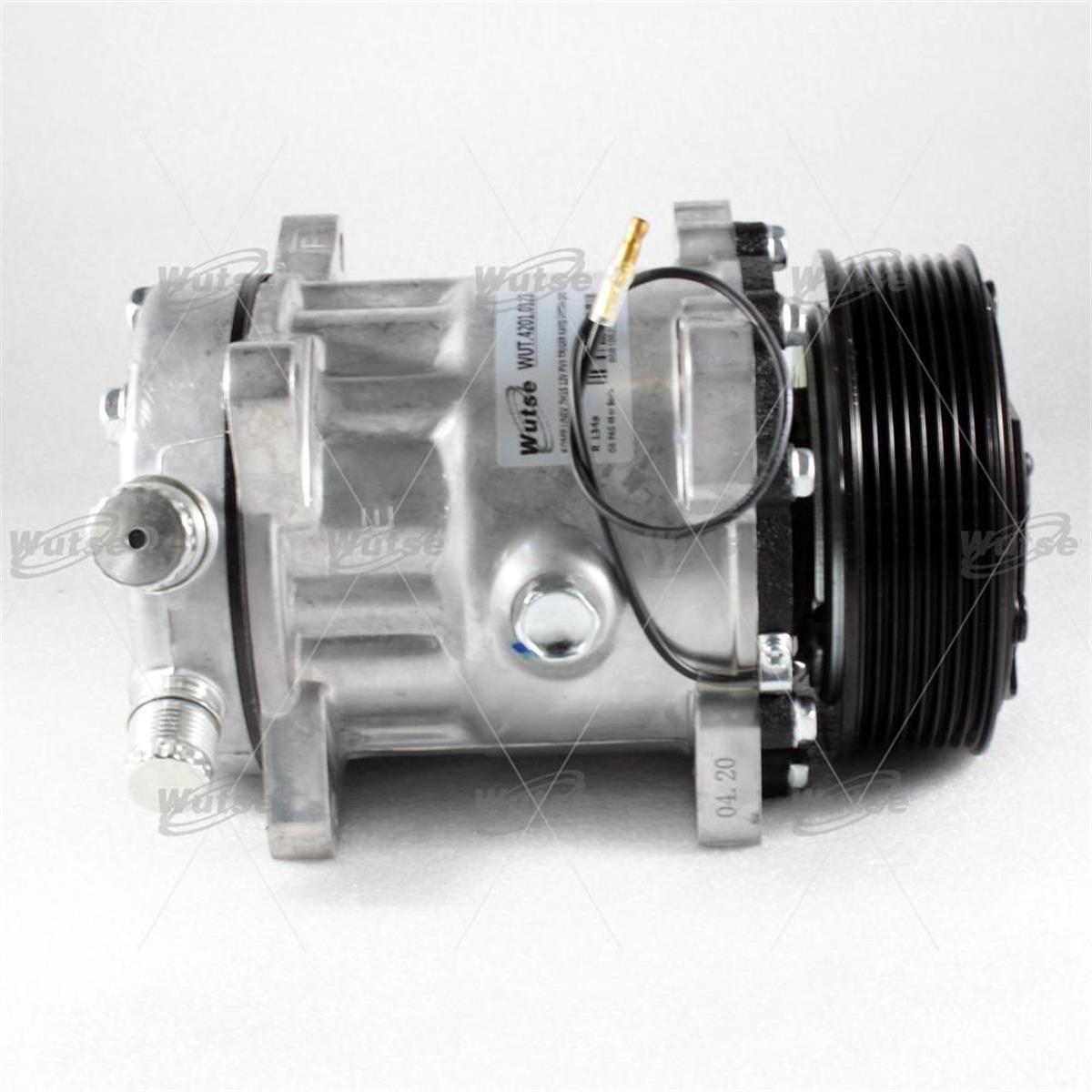 Klima Kompresör 12V 8Pk 120Mm 7H15 Üstten Çıkış İnce Kalın 42010122 Sanden8230 Sd8230 | Wutse 42010122