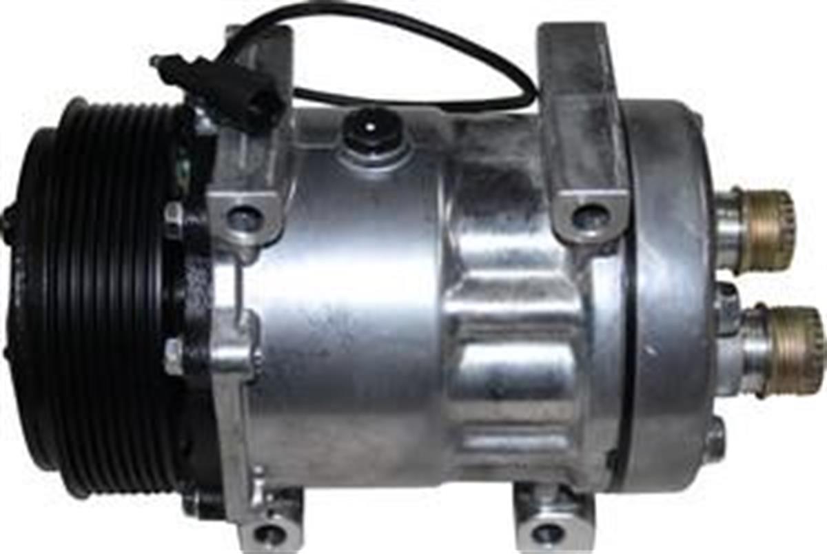 Klima Kompresör 12V 8Pk 7H15 Arkadan Çıkış İveco Biçer Döver Iveco Sanden8124 Sd8124 Newholland 2855456 Bloktan Bağlantı | Wutse 42010331