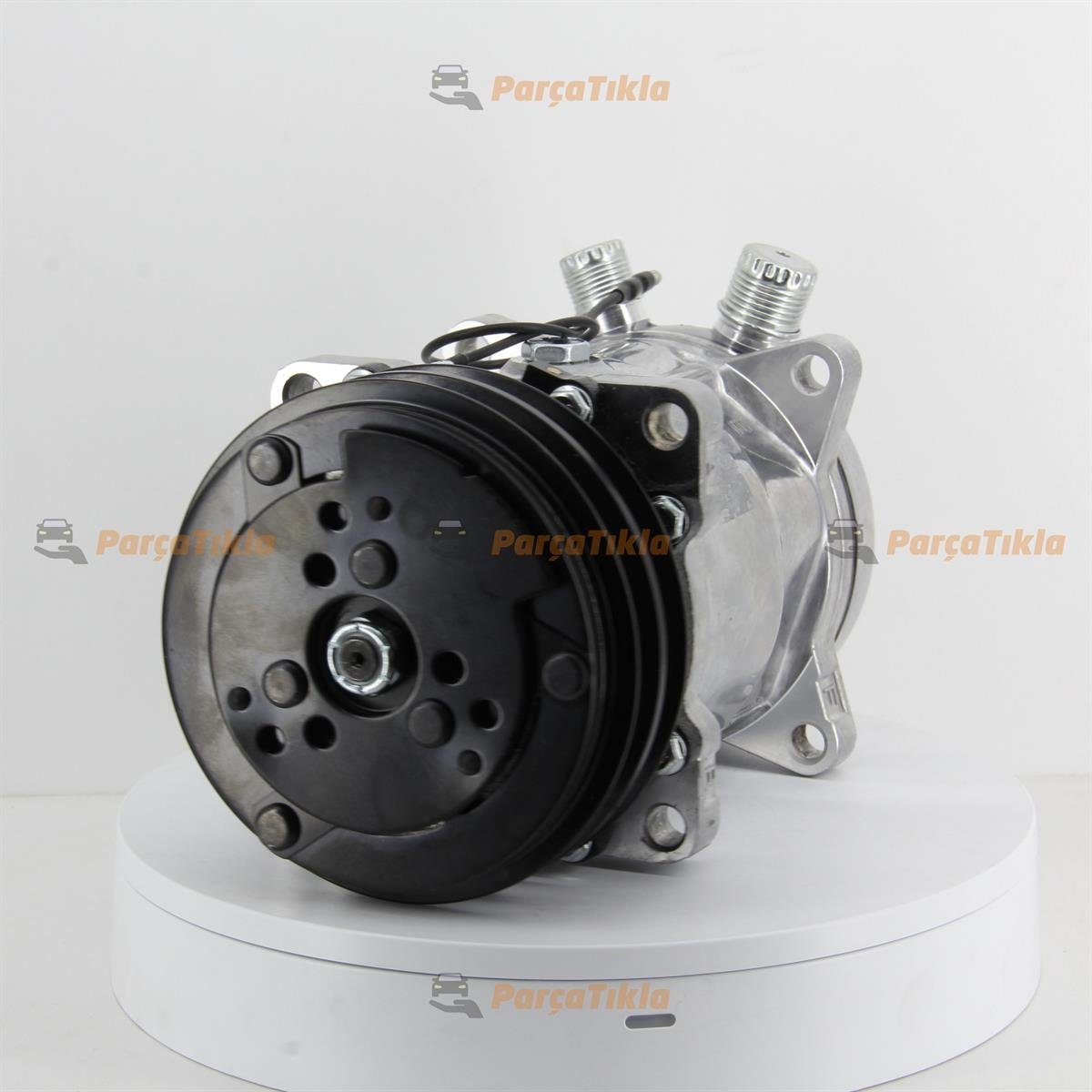 Klima Kompresörü 12V 2Pk V Kayış 5H14 Üstten Çıkış İnce Kalın Kasnak Çapı : 132Mm | Lidpart K6626