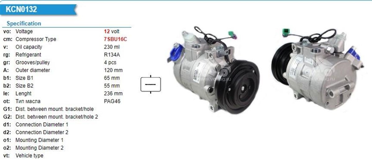 Klima Kompresörü 12V 4Pk Vw Passat