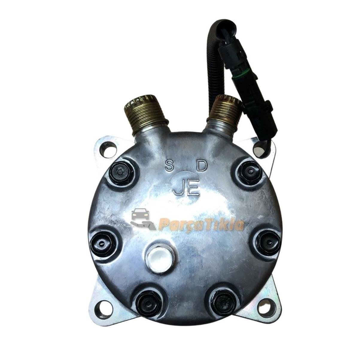 Klima Kompresörü 12V 7H15 2Pk V Kayış 132Mm Üstten Çıkış İnce Kalın