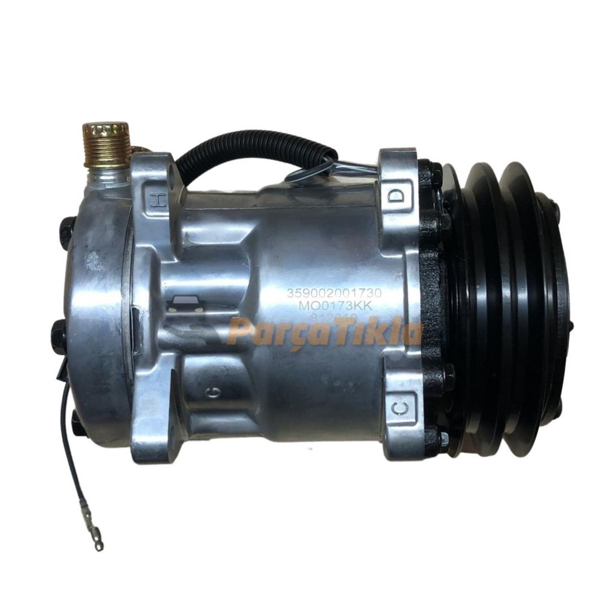 Klima Kompresörü 12V 7H15 2Pk V Kayış 132Mm Üstten Çıkış İnce Kalın