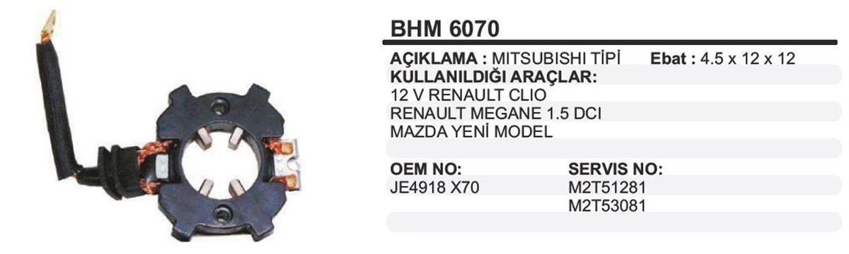 Kömür Yuvası Reno Clio Megan 1,5 Mazda Ym Bhm6070 | Martek Bhm6070