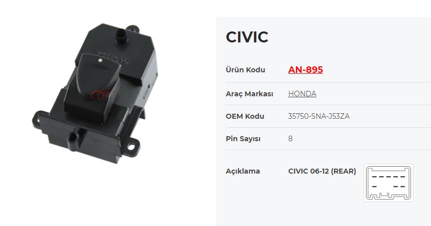 KRAWAN895-Cam Anahtarları