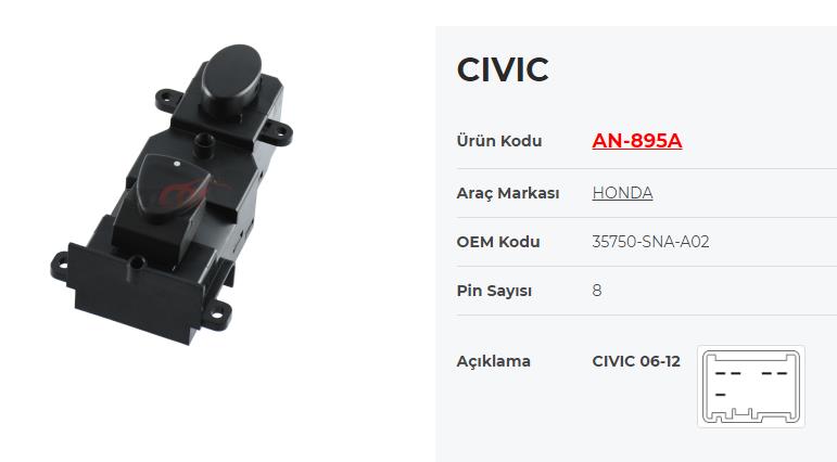 KRAWAN895A-Cam Anahtarları