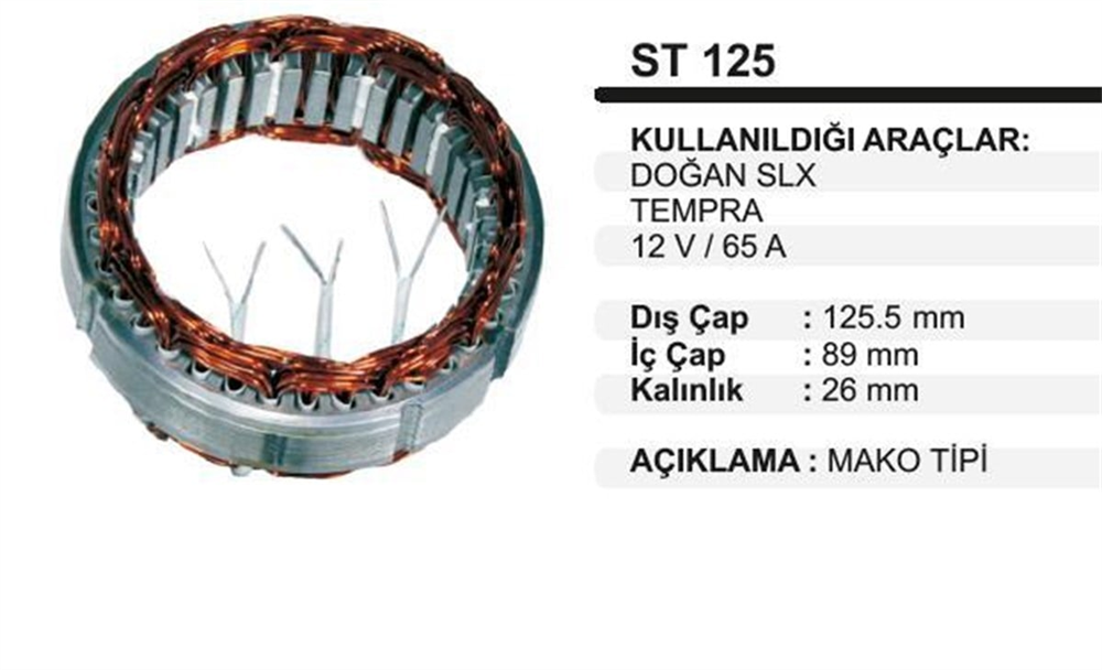 MAKO83607091-Statör -  Alternatör Yastığı
