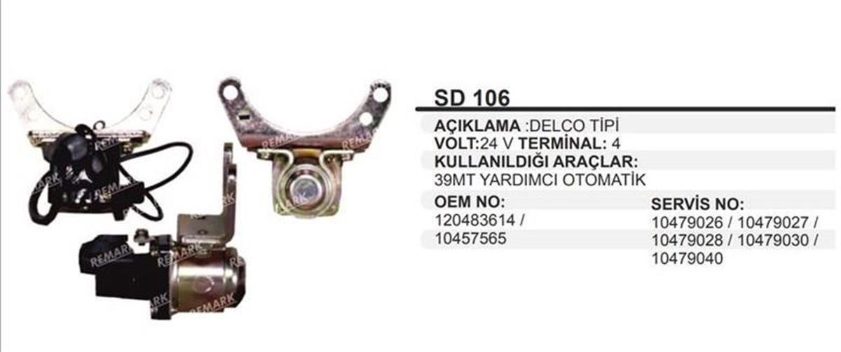 Marş Ara Otomatiği 24V 39Mt Yardımcı Otomatik Delco Tip