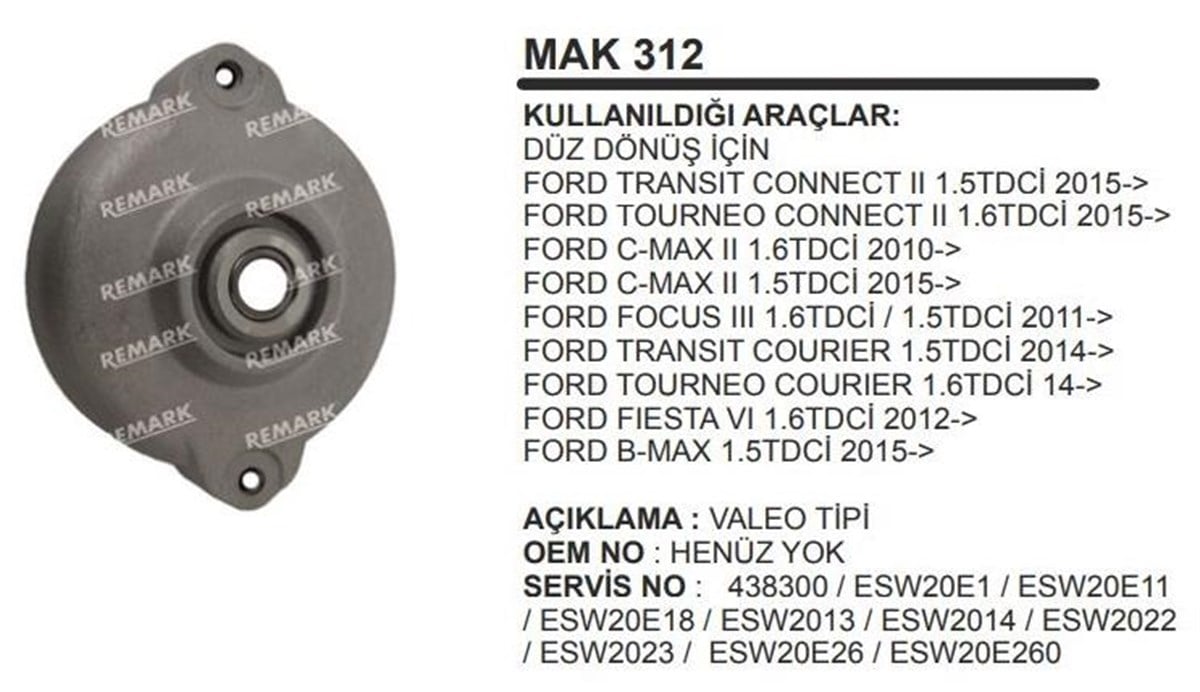 Marş Arka Kapak Ford Connect Tourneo V363 Fiesta 15 Courier B Max Renault Megan Iıı Traffıc Talisman Opel Vivaro Mercedes
