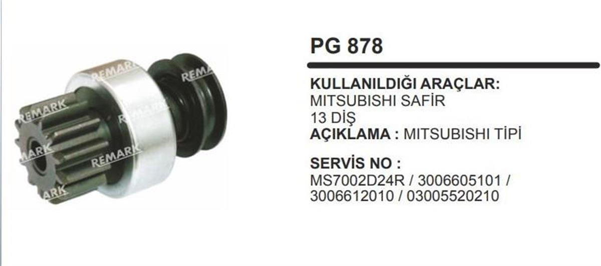 Marş Dişlisi 13Diş Mitsubishi Safir | Remark Pg878
